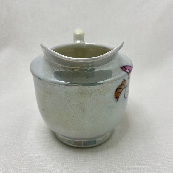 Vintage Asian Creamer Lusterware Hand Painted Floral Design - Picture 4 of 11